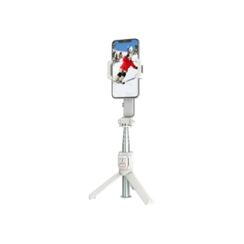 Porodo 2-Axis Gimbal Stabilizer Extension Rod & Built-in Tripod