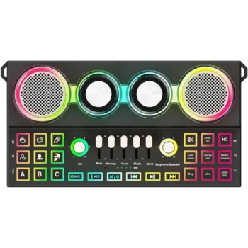 Porodo Soundtec C21 Audio Mixer with Wireless Microphone