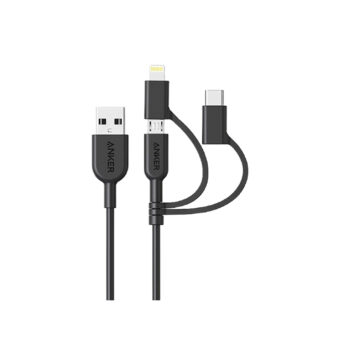 Anker 3 in 1 PowerLine II (0.9m) C89 - Black