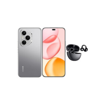 Honor 400 Pro 5G Phone, 6.7”, 512GB, 12GB RAM, 200MP - Grey with Choice Earbuds Clip