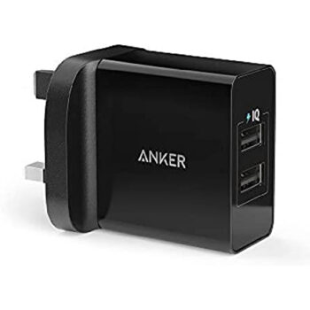 Anker 24W 2-Port USB  Charger -Black