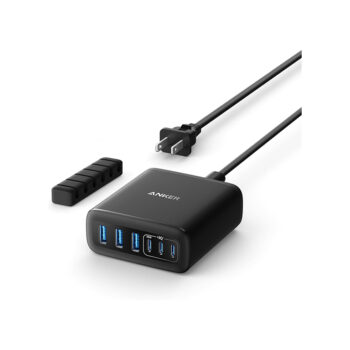 Anker Charger (112W, 6  Ports, GaN) -Black
