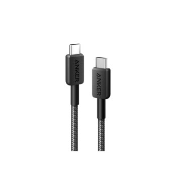 Anker 322 USB-C to USB-C  Cable 60W Braided (0.9m/3ft) -Black