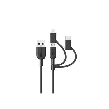 Anker PowerLine II 3-in-1  (0.9m/3ft) C89 -Black
