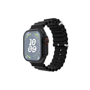 Porodo Blue Watch Ultra  Supremo Black with Motion  Gestures - Black Strap