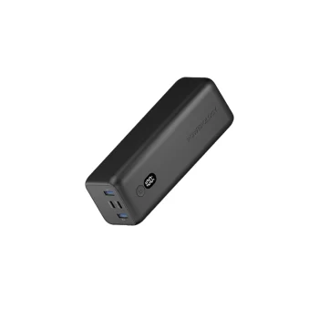 Powerology Onyx 30000mAh Dual USB-C Power Bank Rapid Four-Device Charging - Black