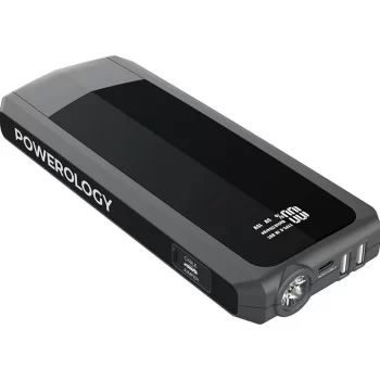 Powerology 16000mAh JumpStart Power Bank - Black