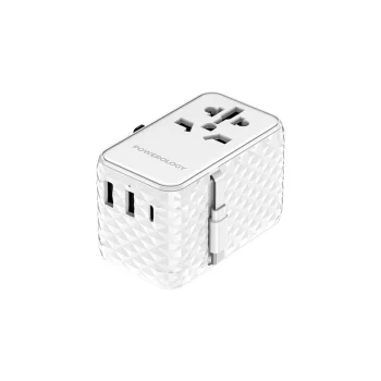 Powerology GaN Universal Charger PD 20W Retractable Type-C Cable PWC028 - White